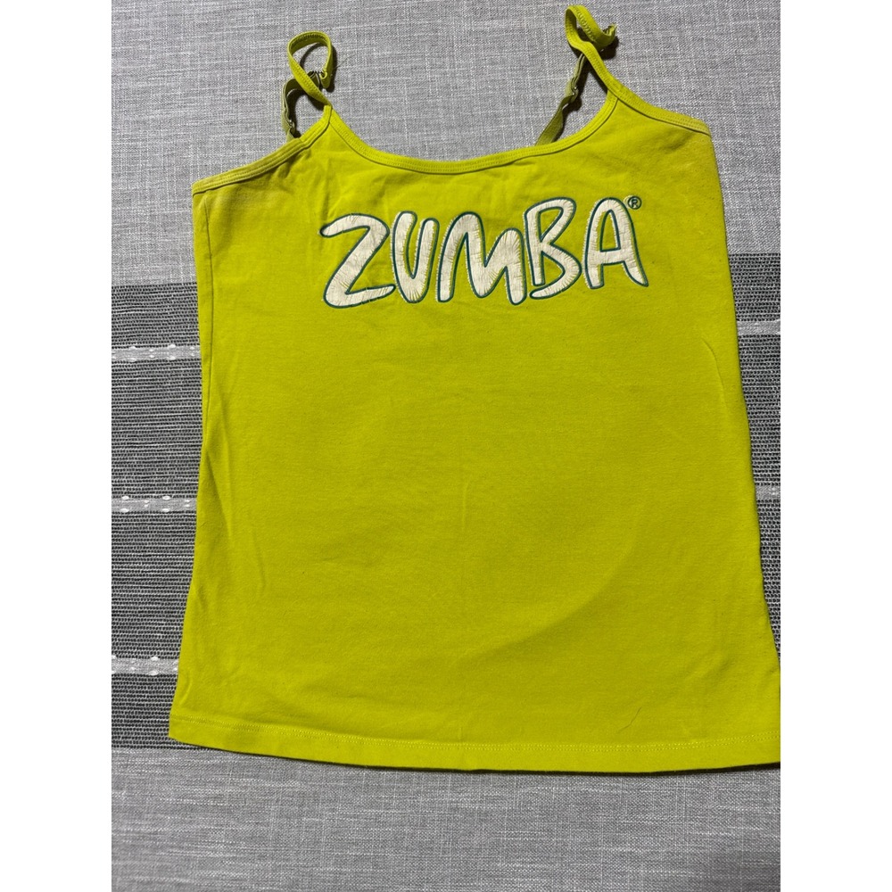 Zumba Wear Women's Green‎ Athletic Tank Top Size Medium Spaghetti Strap